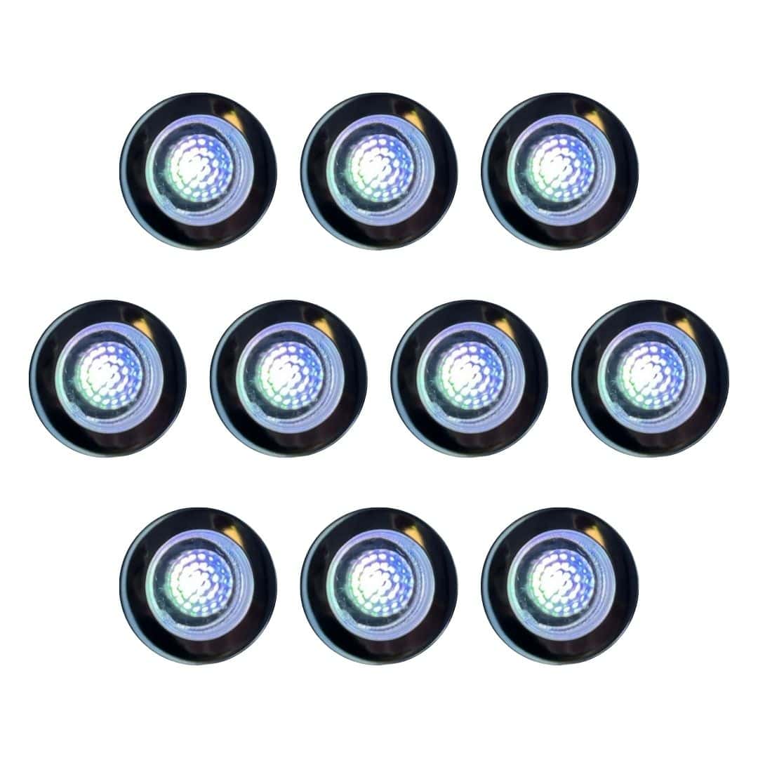 10 мини LED от външната страна