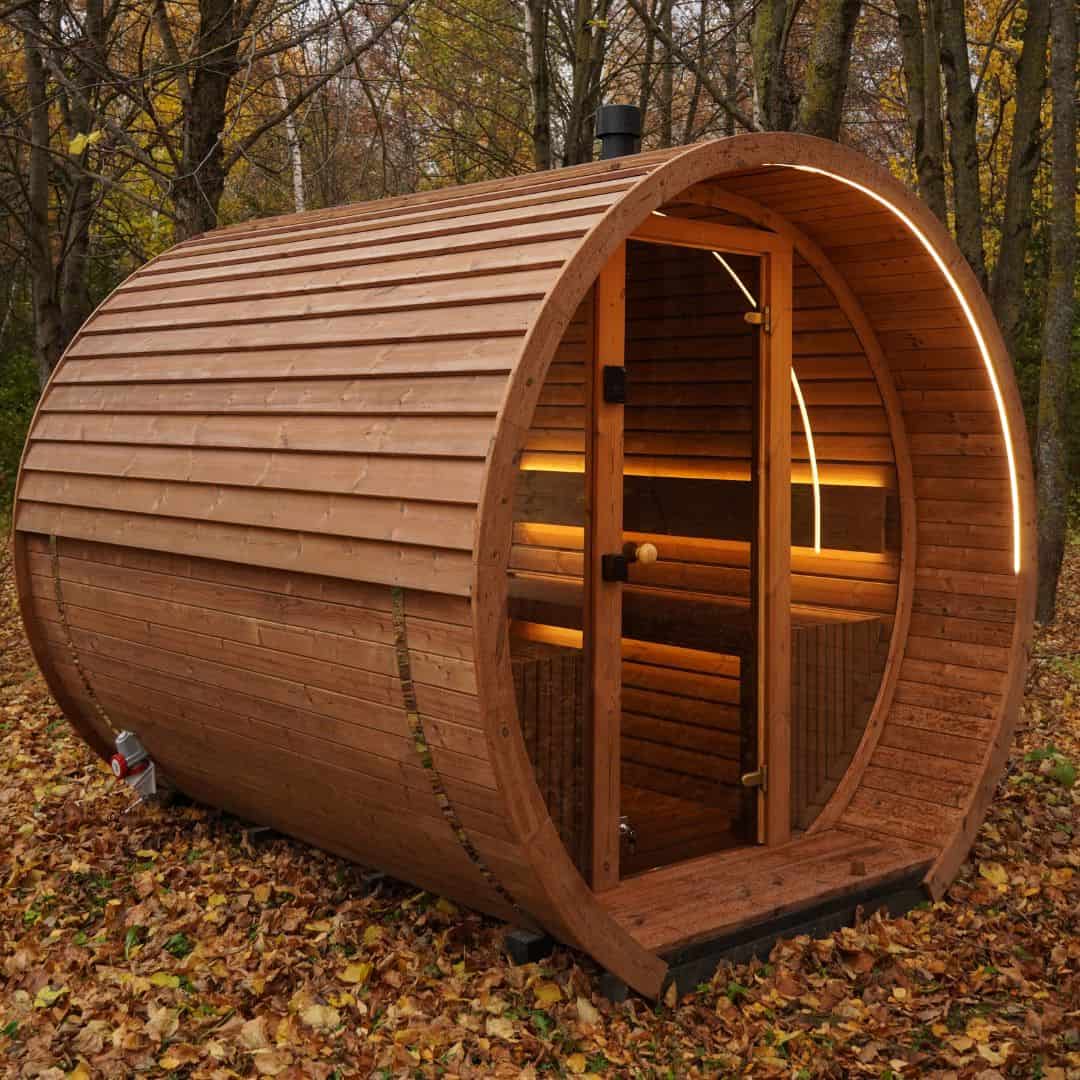 Кръгла сауна 2.6 м — Thermo Wood 100% панорамна